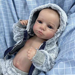 Bebê Reborn Perfeição 50cm Corpo de Silicone Menino