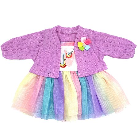 Roupinha para Bebe Reborn Modelo Unicornio